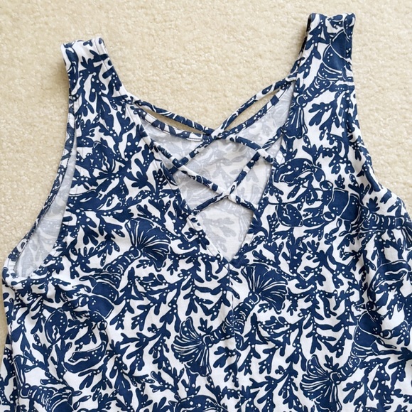 LILLY PULITZER Kristen Flounce Dress Oyster Bay Blue-Krillin It Sz M NWOT - Picture 6 of 9